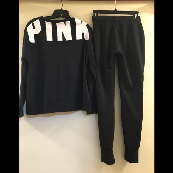 44. Pink Victoria Secret Sweatshirt Jogger Set XS - Picture 7 of 10